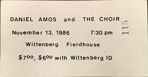 Wittenberg OH concert ticket